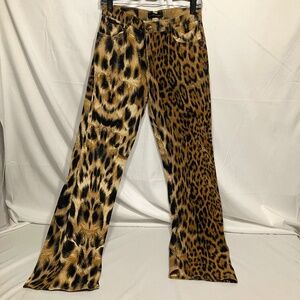 Leopard Print Boot Cut Pants